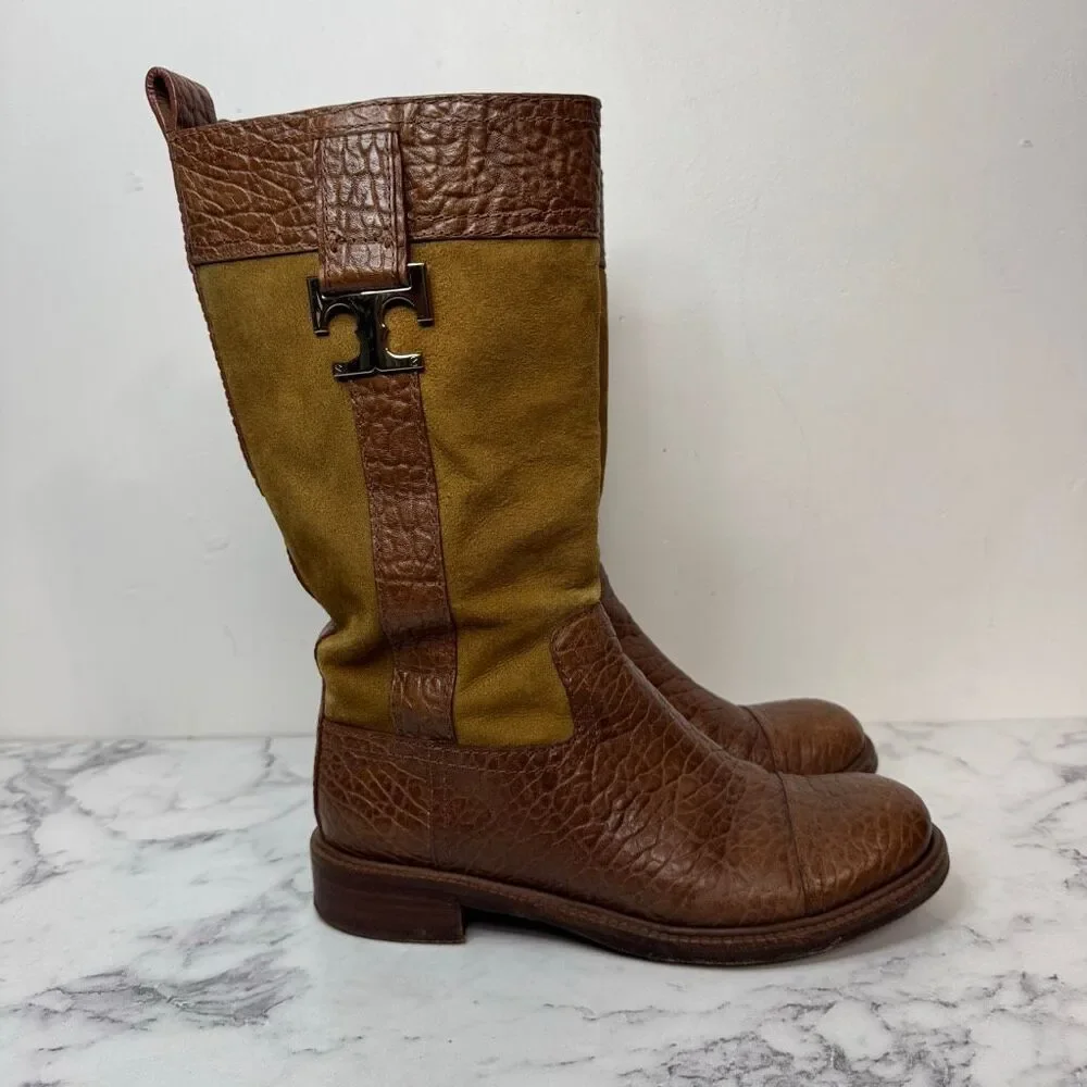 Tory Burch Corey Mid Calf Ankle Boots 6